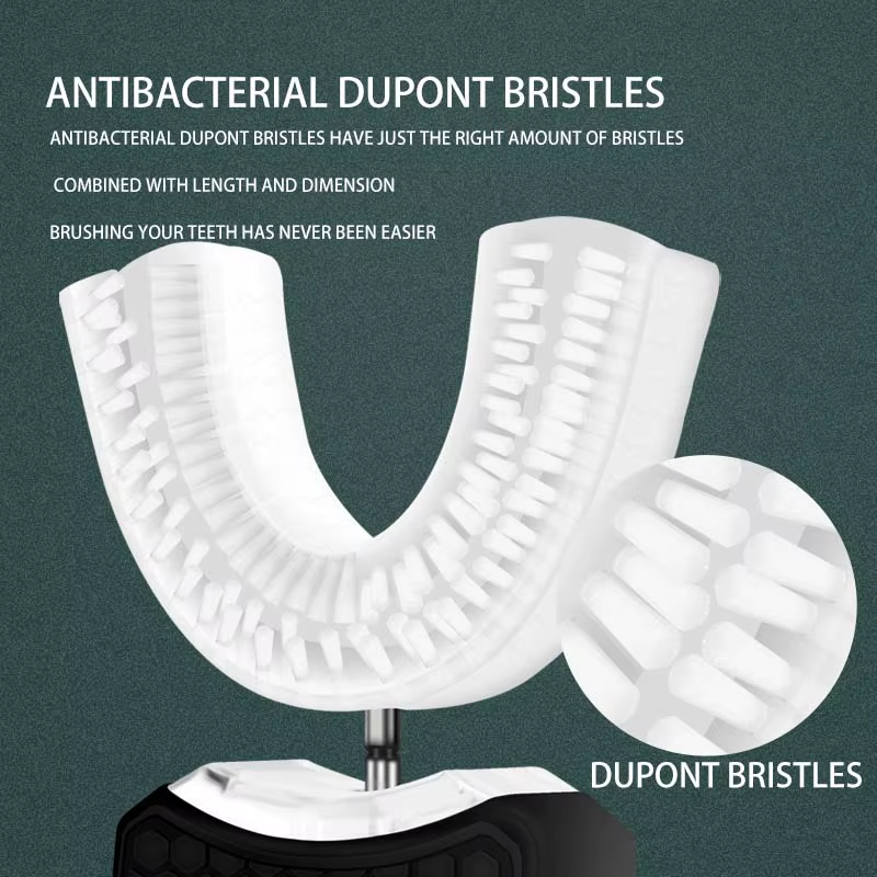 Teeth Whitening Light U-Shaped Sonic Wireless Toothbrush 360° Ultrasonic Lazy Automatic Adult Electric Silicone Toothbrush Kit