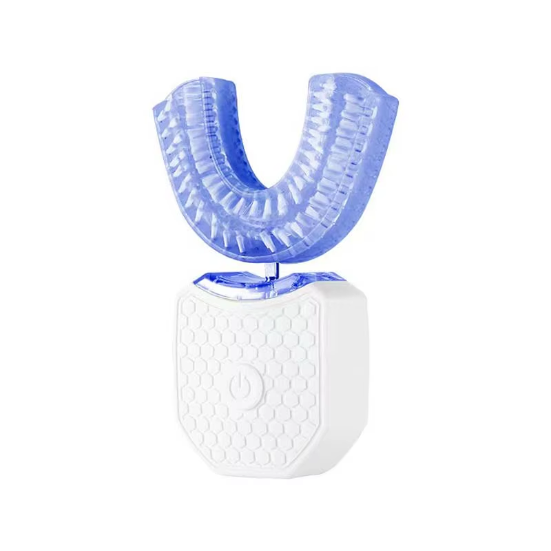 Teeth Whitening Light U-Shaped Sonic Wireless Toothbrush 360° Ultrasonic Lazy Automatic Adult Electric Silicone Toothbrush Kit